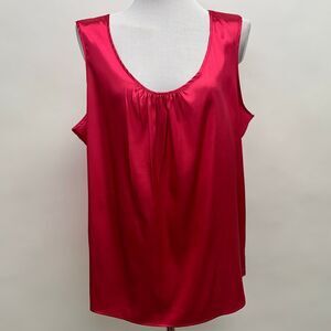 Susan Graver Women's Top X-Large Pink Fuchsia Sleeveless